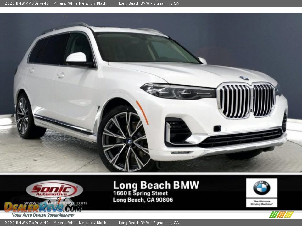 2020 BMW X7 xDrive40i Mineral White Metallic / Black Photo #1