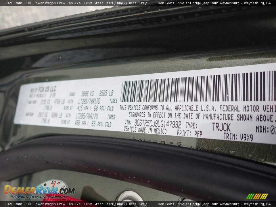 2020 Ram 2500 Power Wagon Crew Cab 4x4 Olive Green Pearl / Black/Diesel Gray Photo #16