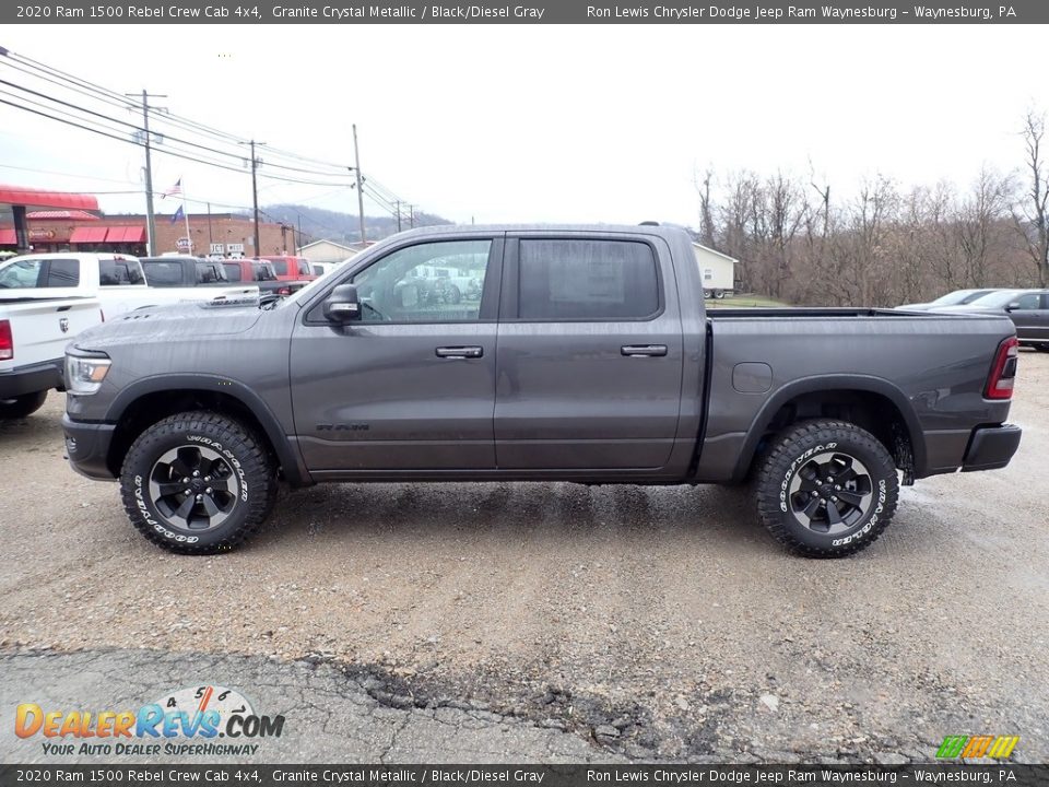 2020 Ram 1500 Rebel Crew Cab 4x4 Granite Crystal Metallic / Black/Diesel Gray Photo #2