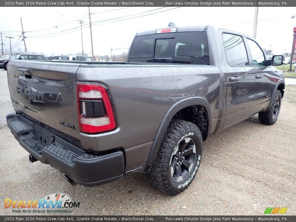 2020 Ram 1500 Rebel Crew Cab 4x4 Granite Crystal Metallic / Black/Diesel Gray Photo #5