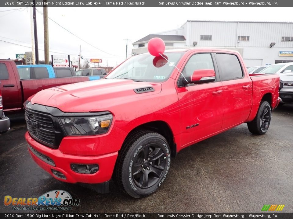 2020 Ram 1500 Big Horn Night Edition Crew Cab 4x4 Flame Red / Red/Black Photo #1