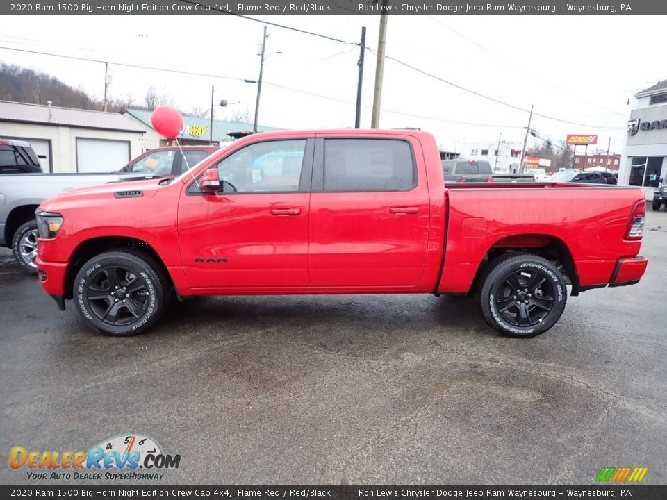 2020 Ram 1500 Big Horn Night Edition Crew Cab 4x4 Flame Red / Red/Black Photo #3