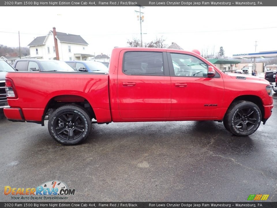 2020 Ram 1500 Big Horn Night Edition Crew Cab 4x4 Flame Red / Red/Black Photo #7