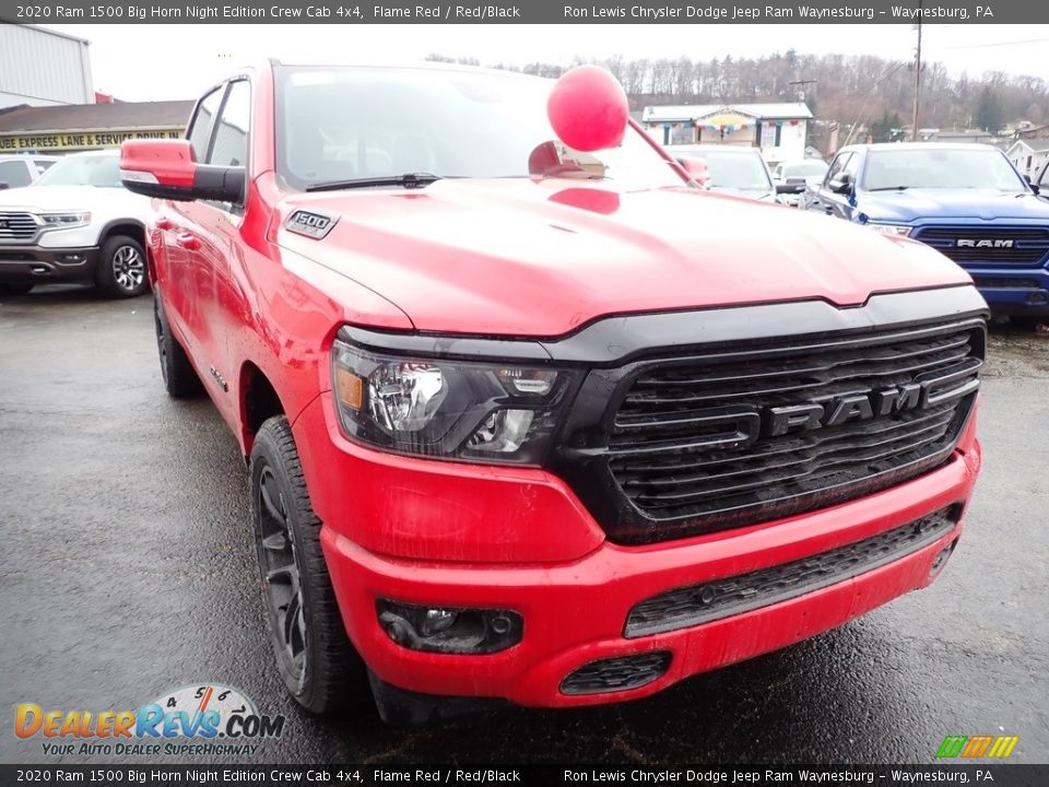 2020 Ram 1500 Big Horn Night Edition Crew Cab 4x4 Flame Red / Red/Black Photo #8