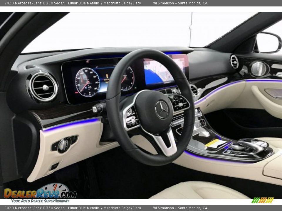 2020 Mercedes-Benz E 350 Sedan Lunar Blue Metallic / Macchiato Beige/Black Photo #4