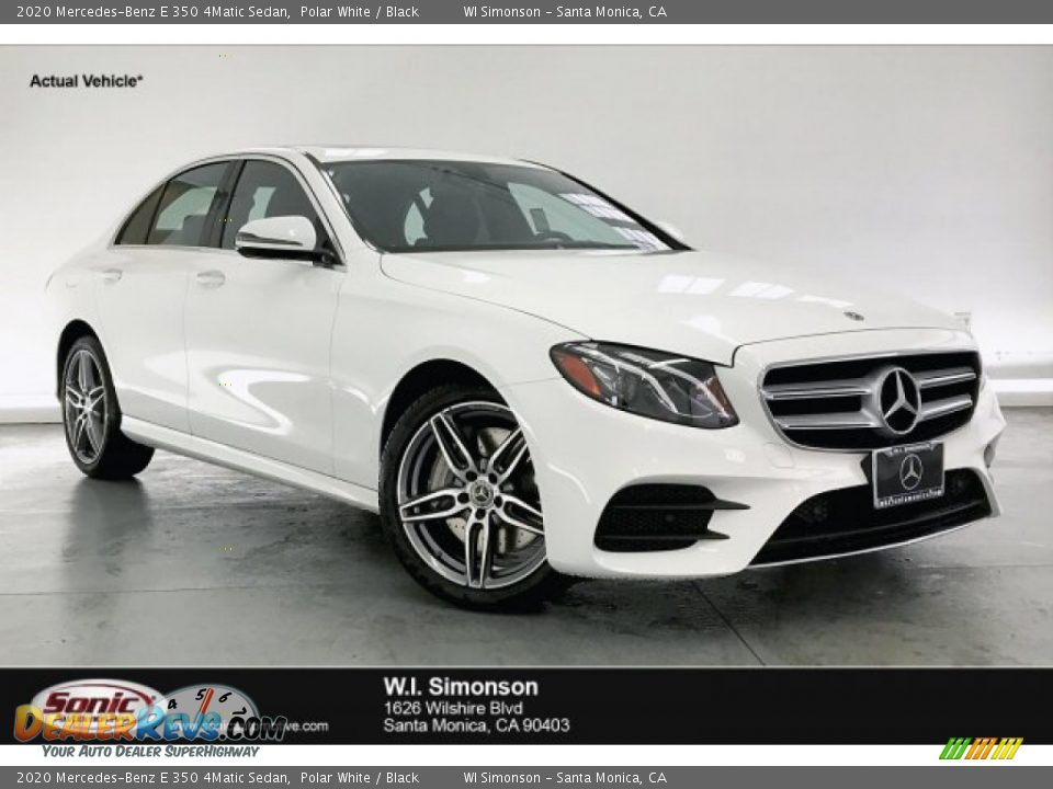 2020 Mercedes-Benz E 350 4Matic Sedan Polar White / Black Photo #1