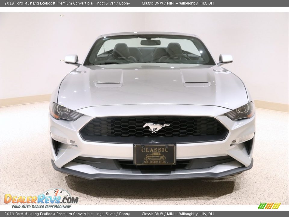 2019 Ford Mustang EcoBoost Premium Convertible Ingot Silver / Ebony Photo #3