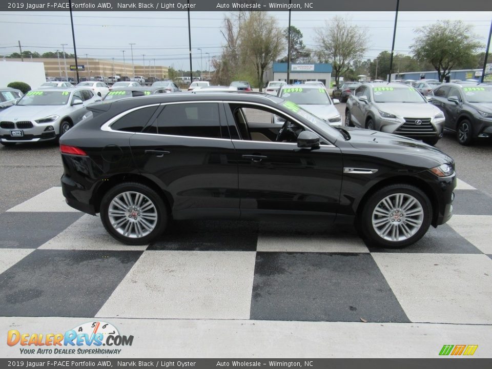 2019 Jaguar F-PACE Portfolio AWD Narvik Black / Light Oyster Photo #3