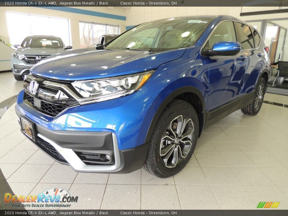 2020 Honda CR-V EX-L AWD Aegean Blue Metallic / Black Photo #1