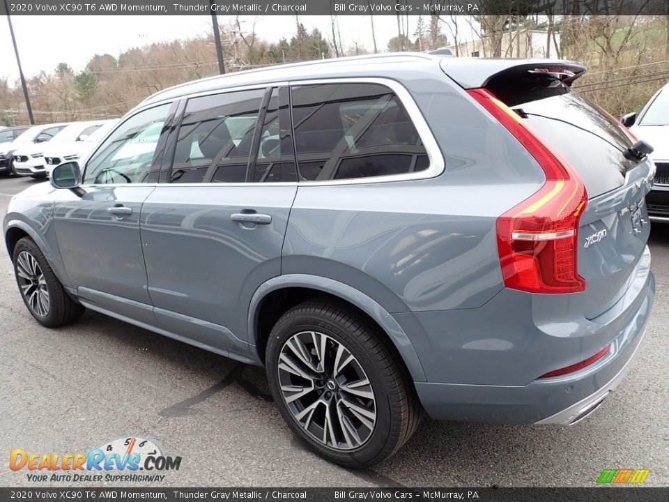 2020 Volvo XC90 T6 AWD Momentum Thunder Gray Metallic / Charcoal Photo #4