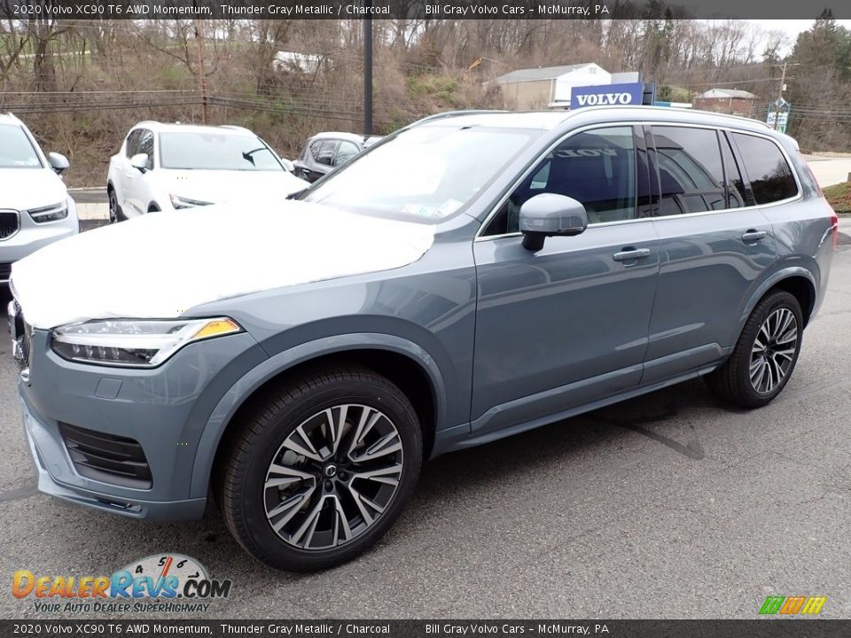 2020 Volvo XC90 T6 AWD Momentum Thunder Gray Metallic / Charcoal Photo #5