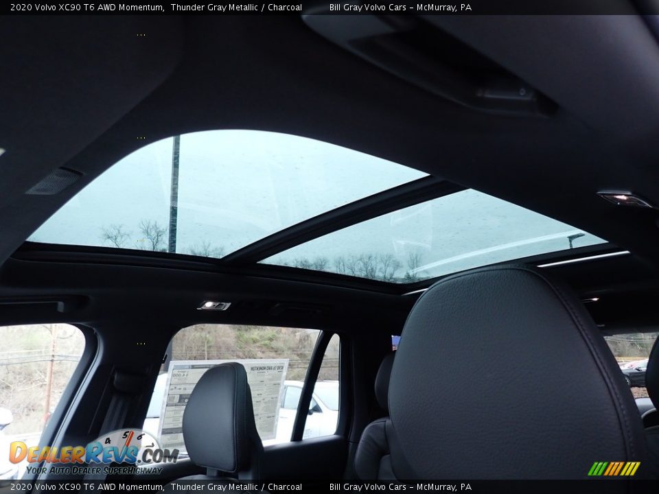 2020 Volvo XC90 T6 AWD Momentum Thunder Gray Metallic / Charcoal Photo #12