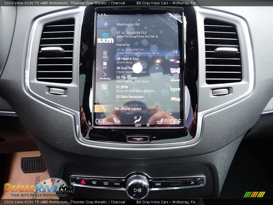 2020 Volvo XC90 T6 AWD Momentum Thunder Gray Metallic / Charcoal Photo #15