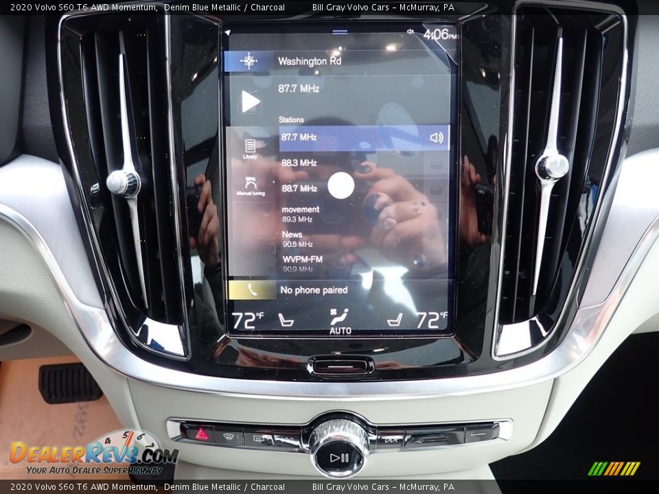 2020 Volvo S60 T6 AWD Momentum Denim Blue Metallic / Charcoal Photo #15