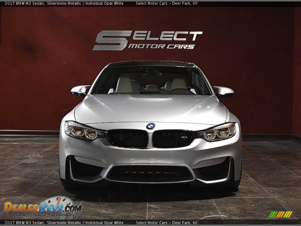 2017 BMW M3 Sedan Silverstone Metallic / Individual Opal White Photo #2