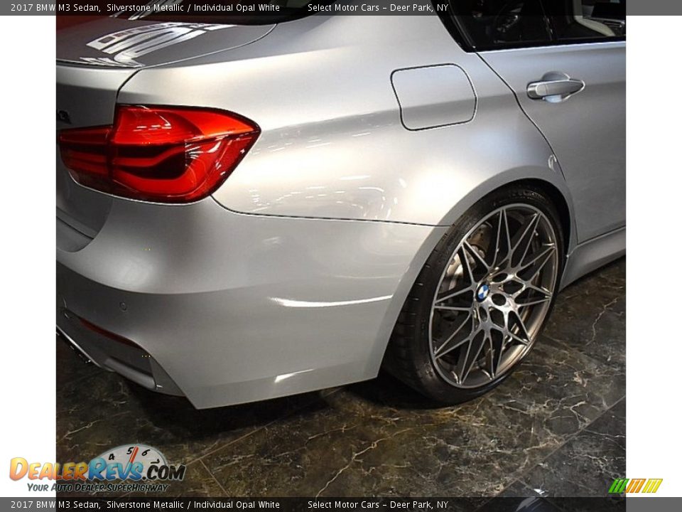 2017 BMW M3 Sedan Silverstone Metallic / Individual Opal White Photo #10