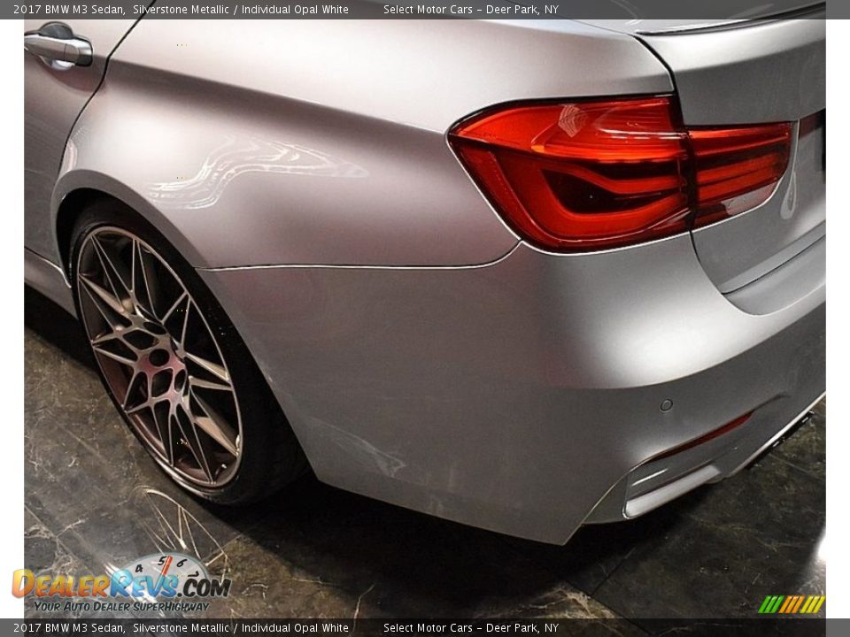 2017 BMW M3 Sedan Silverstone Metallic / Individual Opal White Photo #11