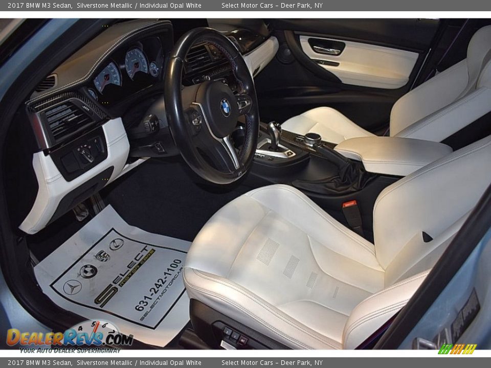 Individual Opal White Interior - 2017 BMW M3 Sedan Photo #13