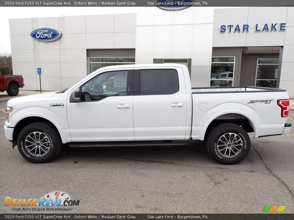 2020 Ford F150 XLT SuperCrew 4x4 Oxford White / Medium Earth Gray Photo #2