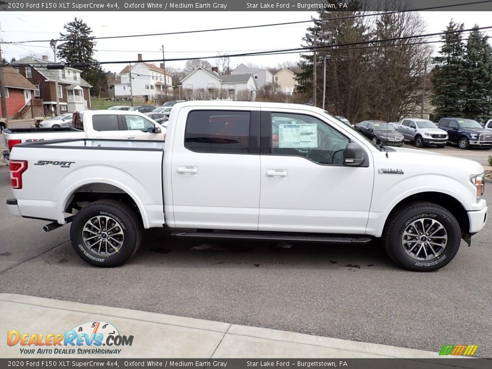 2020 Ford F150 XLT SuperCrew 4x4 Oxford White / Medium Earth Gray Photo #6