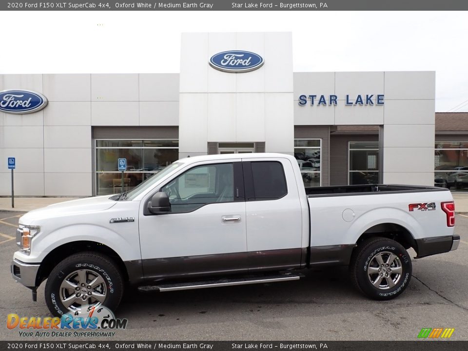 2020 Ford F150 XLT SuperCab 4x4 Oxford White / Medium Earth Gray Photo #1