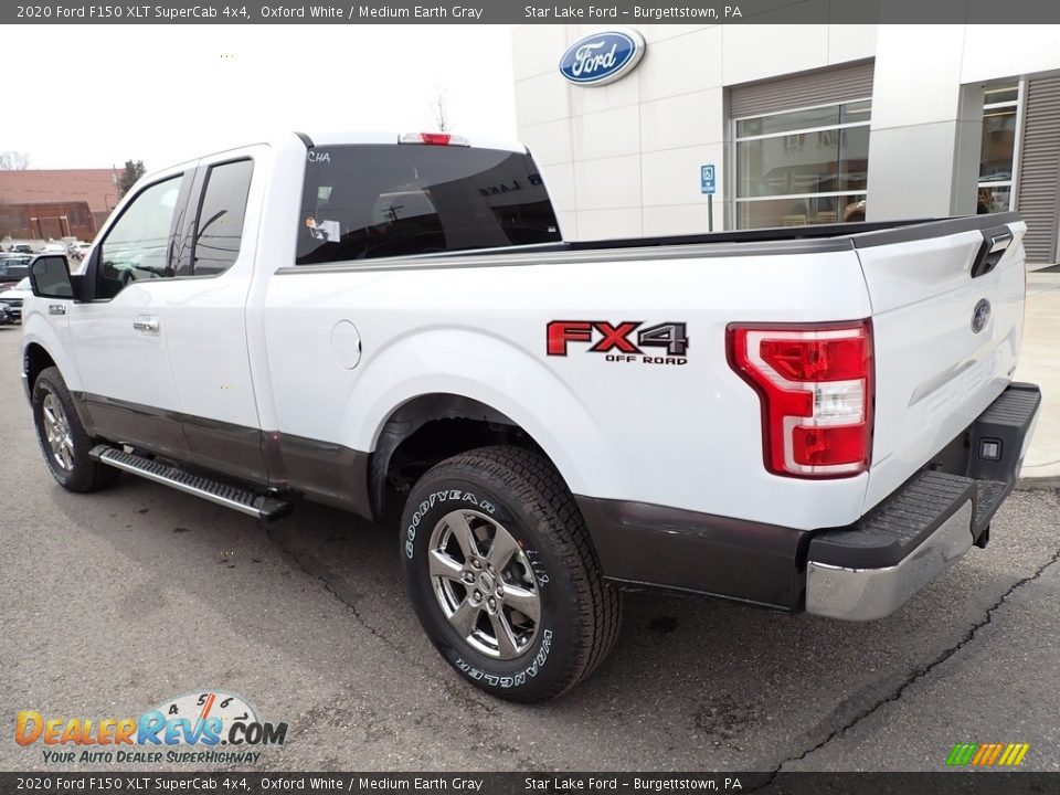 2020 Ford F150 XLT SuperCab 4x4 Oxford White / Medium Earth Gray Photo #3