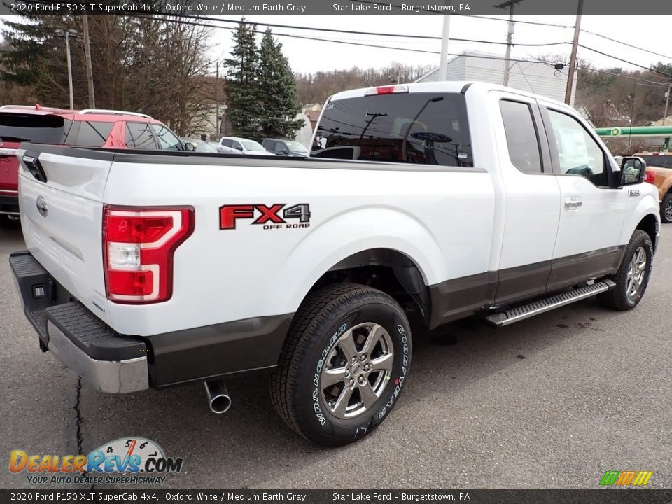 2020 Ford F150 XLT SuperCab 4x4 Oxford White / Medium Earth Gray Photo #5