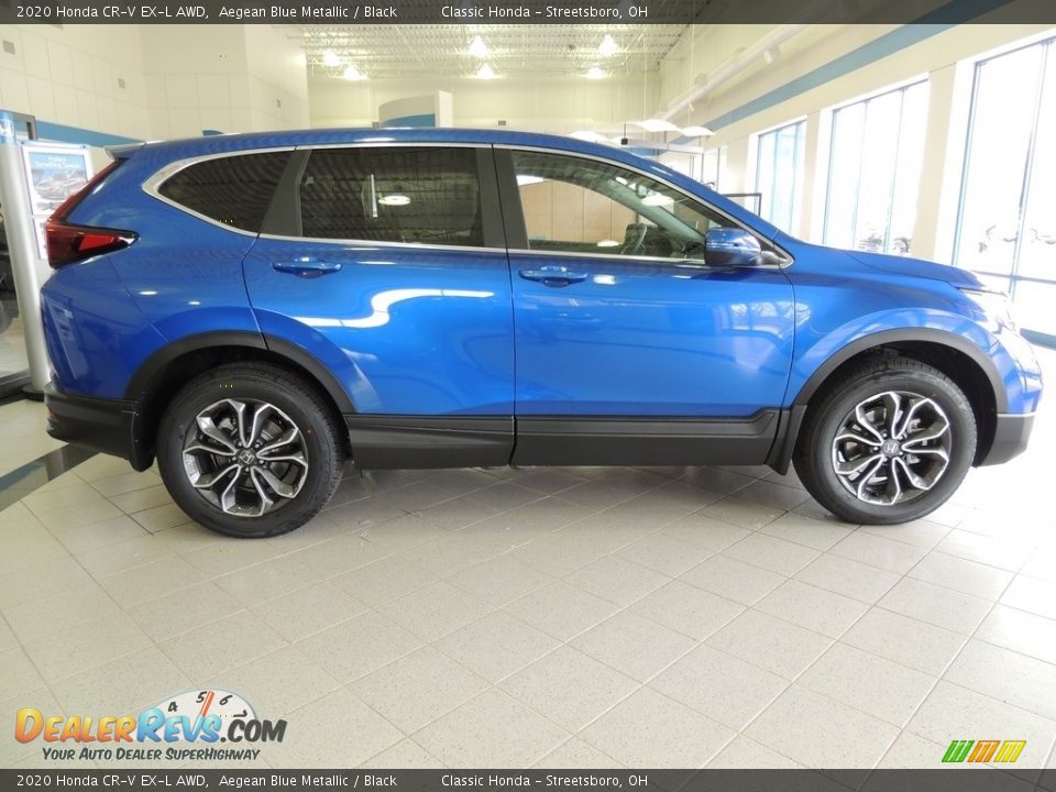 2020 Honda CR-V EX-L AWD Aegean Blue Metallic / Black Photo #4
