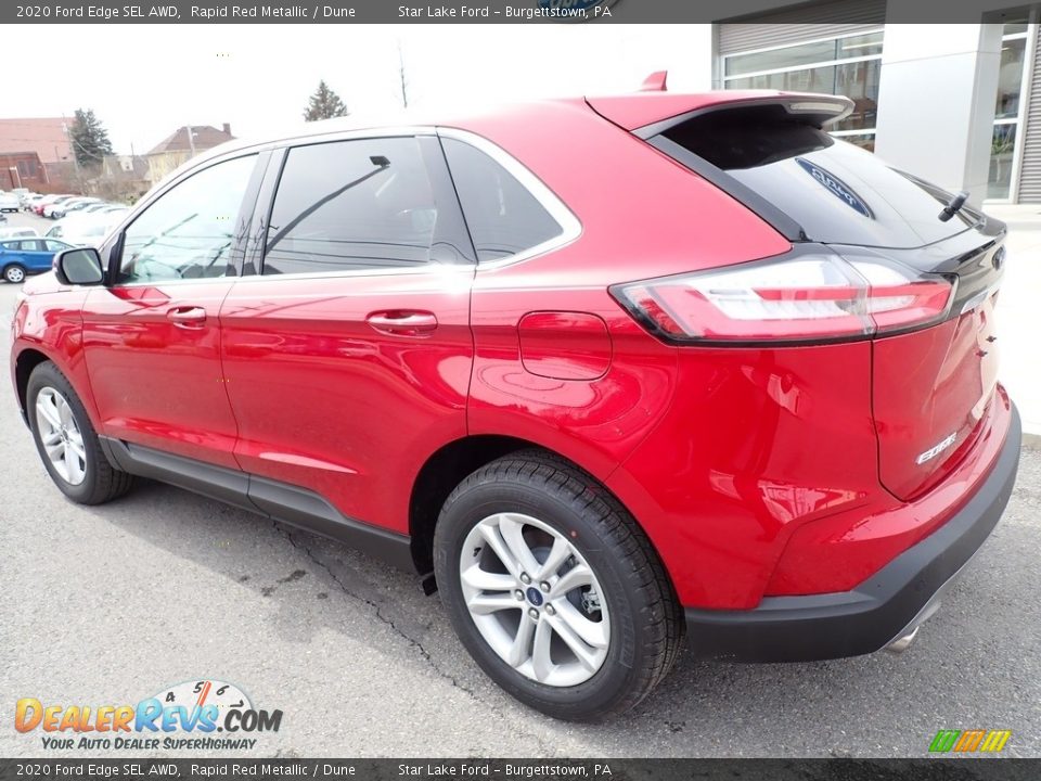 2020 Ford Edge SEL AWD Rapid Red Metallic / Dune Photo #3