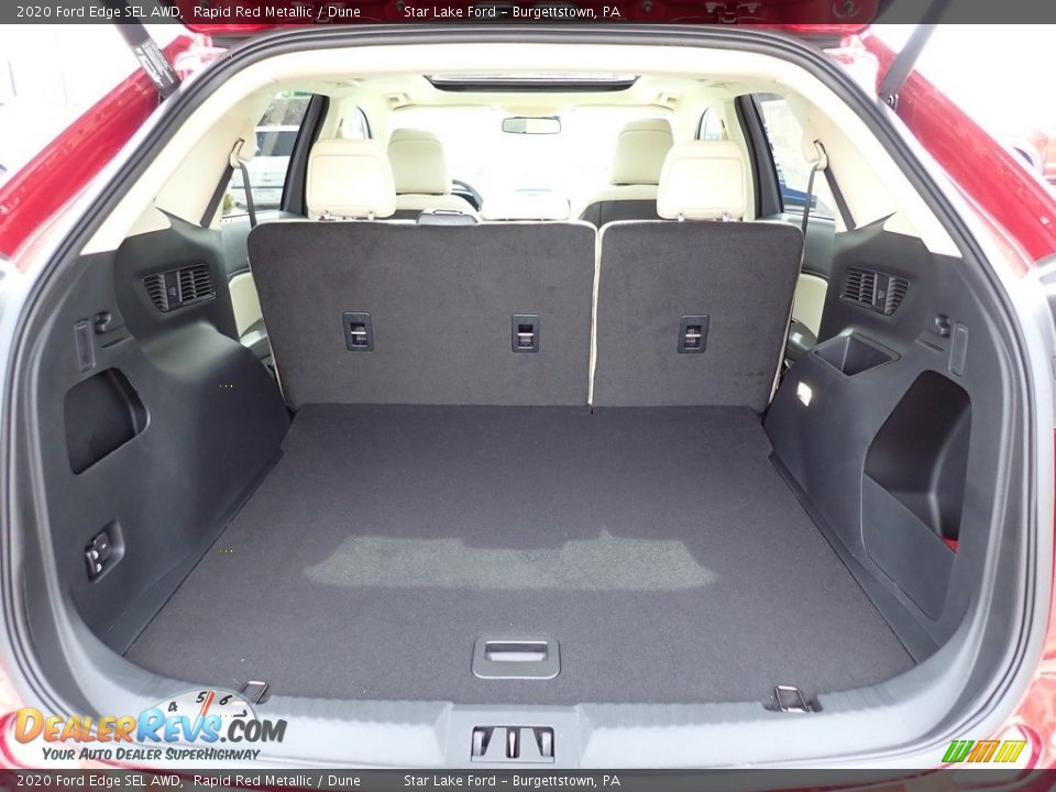 2020 Ford Edge SEL AWD Rapid Red Metallic / Dune Photo #5