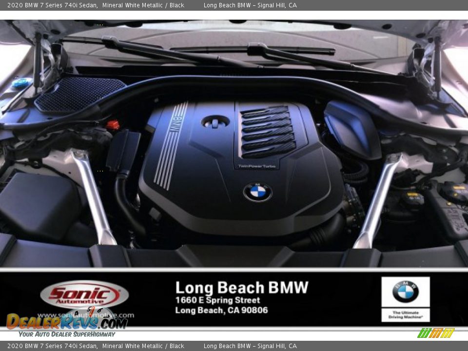 2020 BMW 7 Series 740i Sedan Mineral White Metallic / Black Photo #8