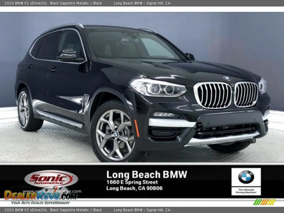 2020 BMW X3 sDrive30i Black Sapphire Metallic / Black Photo #1