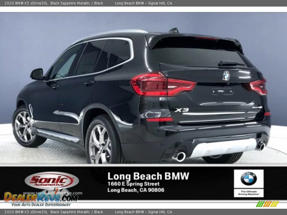 2020 BMW X3 sDrive30i Black Sapphire Metallic / Black Photo #2
