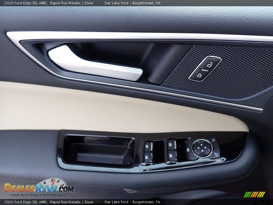 2020 Ford Edge SEL AWD Rapid Red Metallic / Dune Photo #13