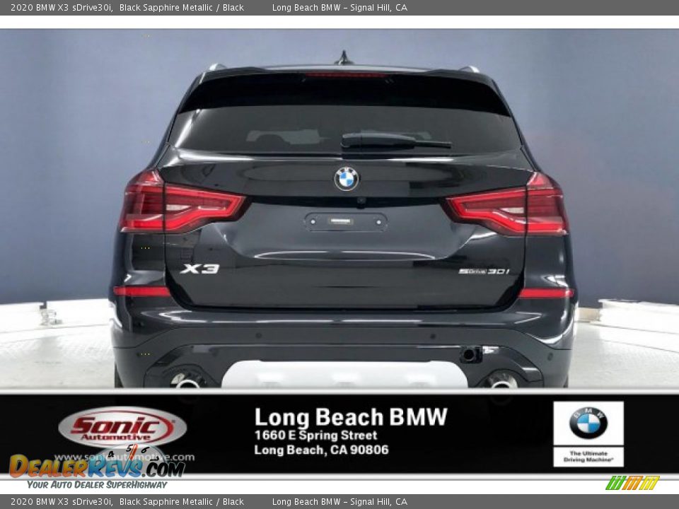 2020 BMW X3 sDrive30i Black Sapphire Metallic / Black Photo #3
