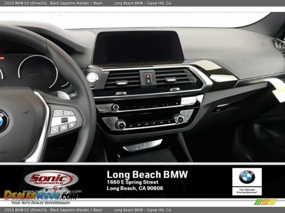 2020 BMW X3 sDrive30i Black Sapphire Metallic / Black Photo #5