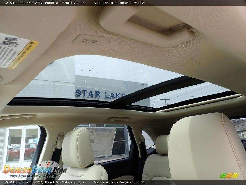 2020 Ford Edge SEL AWD Rapid Red Metallic / Dune Photo #16