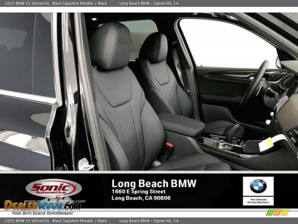 2020 BMW X3 sDrive30i Black Sapphire Metallic / Black Photo #7