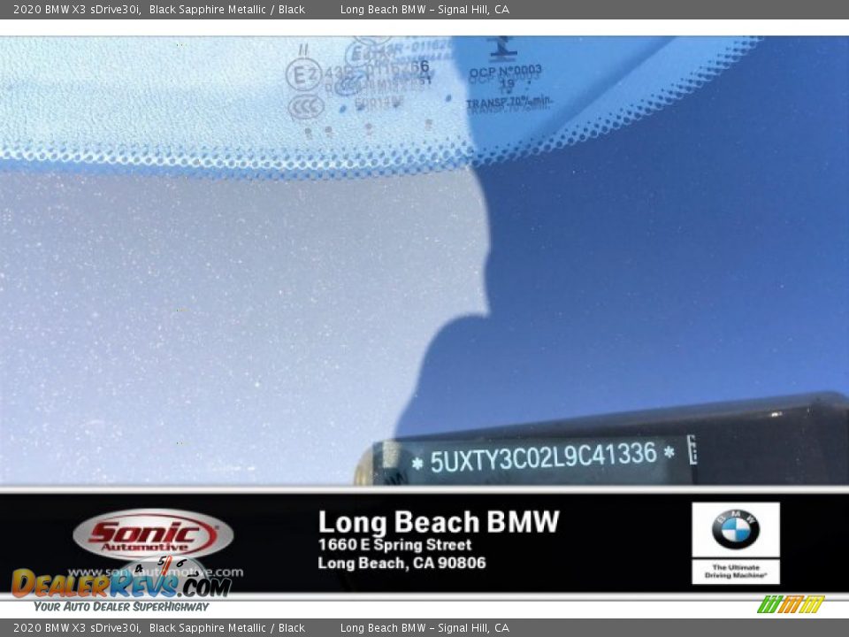 2020 BMW X3 sDrive30i Black Sapphire Metallic / Black Photo #11