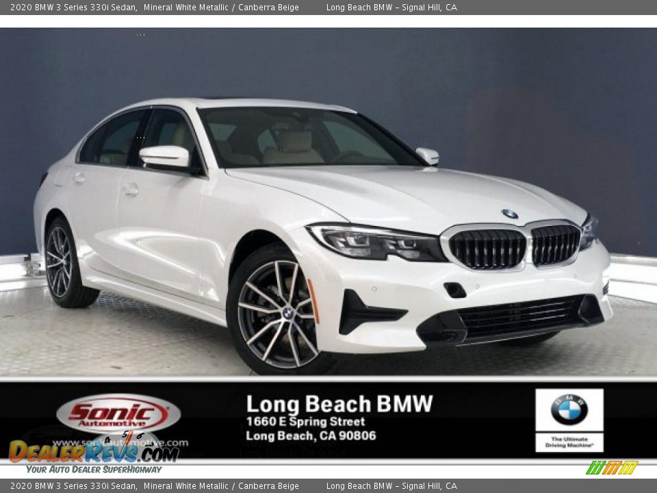 2020 BMW 3 Series 330i Sedan Mineral White Metallic / Canberra Beige Photo #1
