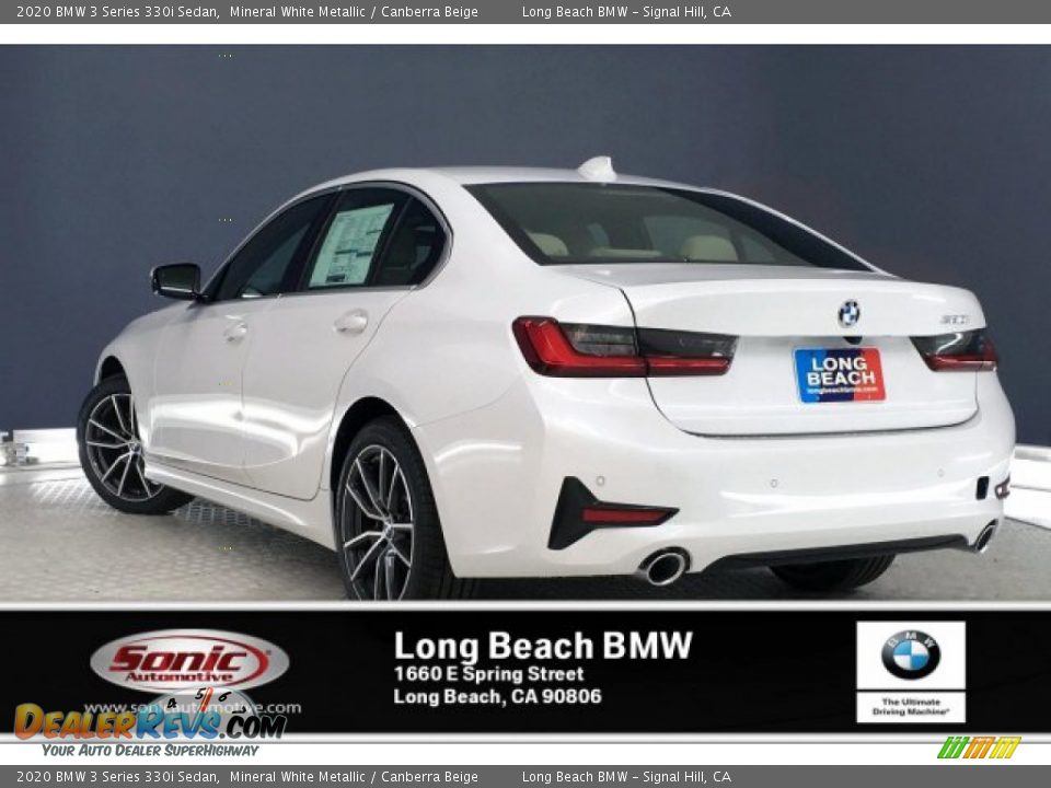 2020 BMW 3 Series 330i Sedan Mineral White Metallic / Canberra Beige Photo #2