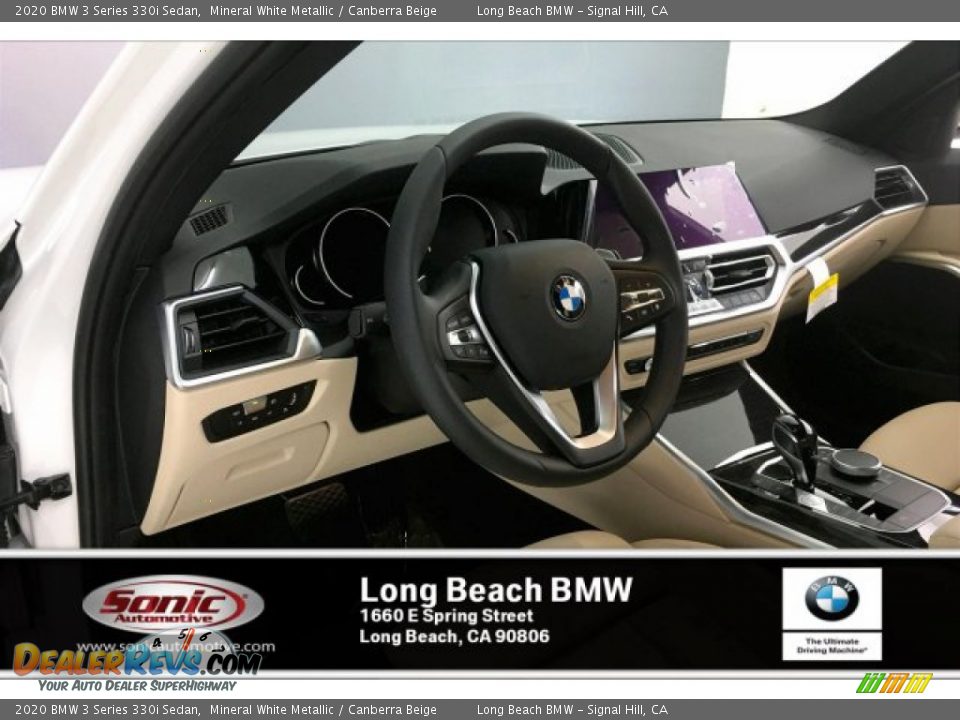 2020 BMW 3 Series 330i Sedan Mineral White Metallic / Canberra Beige Photo #4