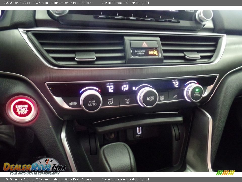 2020 Honda Accord LX Sedan Platinum White Pearl / Black Photo #17