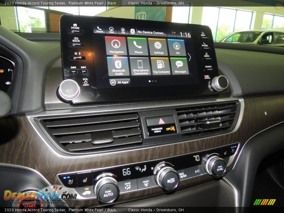 2020 Honda Accord Touring Sedan Platinum White Pearl / Black Photo #13