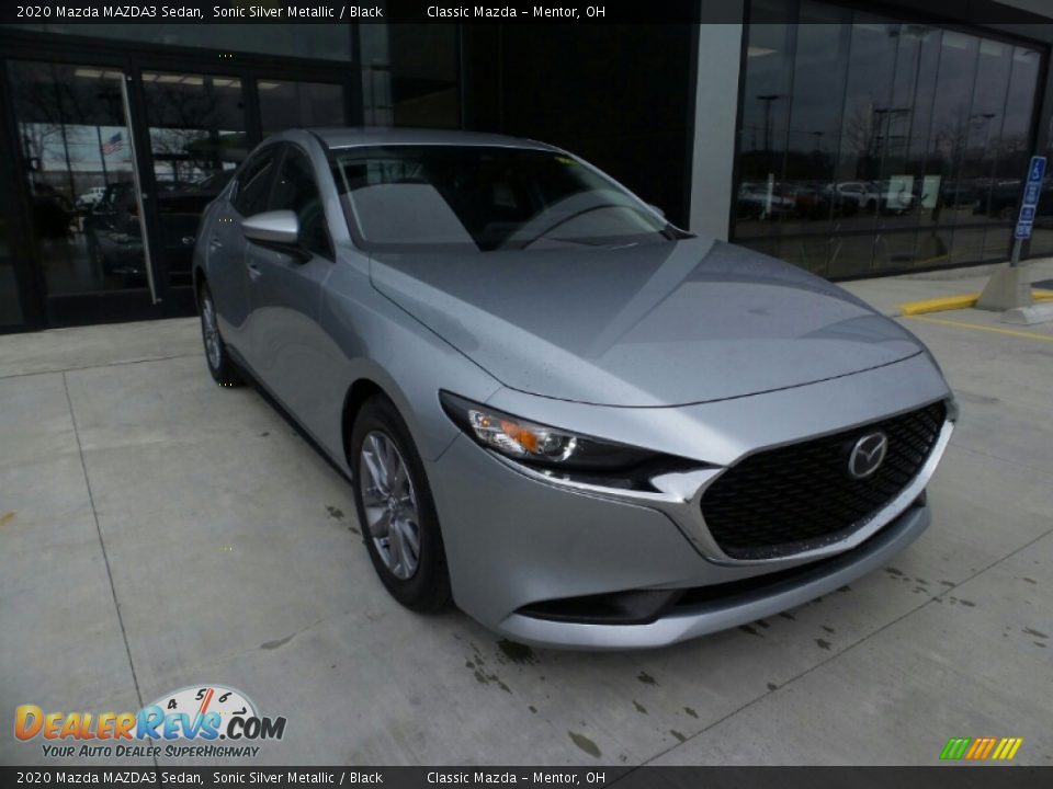 2020 Mazda MAZDA3 Sedan Sonic Silver Metallic / Black Photo #1