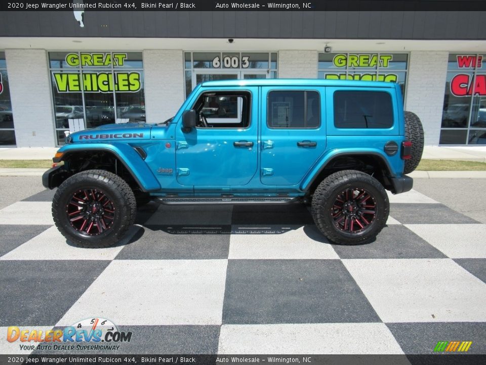 2020 Jeep Wrangler Unlimited Rubicon 4x4 Bikini Pearl / Black Photo #1