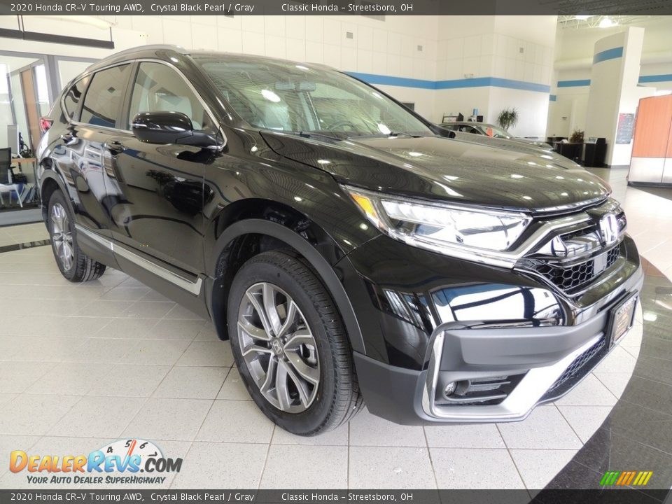 2020 Honda CR-V Touring AWD Crystal Black Pearl / Gray Photo #3