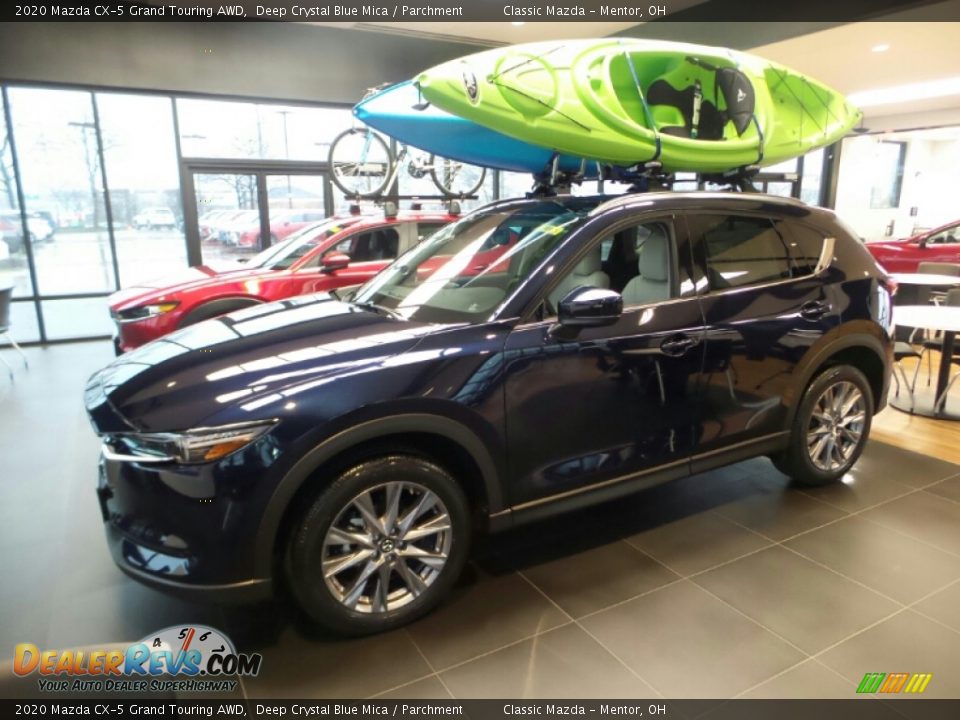 2020 Mazda CX-5 Grand Touring AWD Deep Crystal Blue Mica / Parchment Photo #4