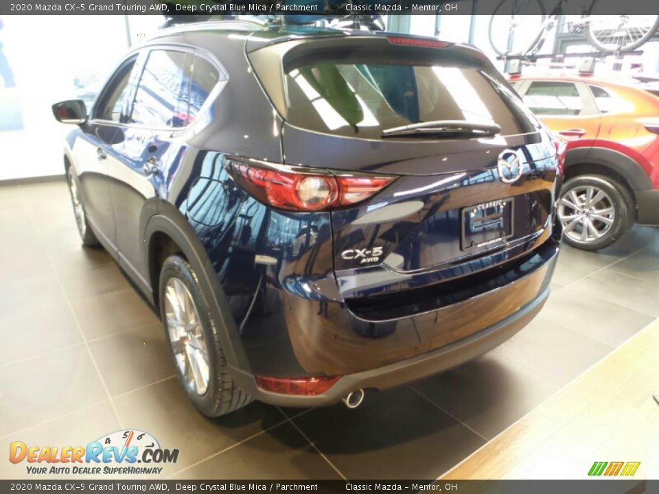 2020 Mazda CX-5 Grand Touring AWD Deep Crystal Blue Mica / Parchment Photo #5