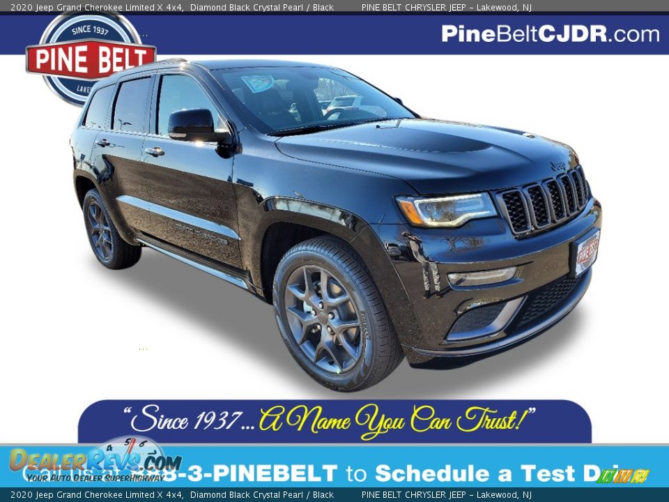 2020 Jeep Grand Cherokee Limited X 4x4 Diamond Black Crystal Pearl / Black Photo #1